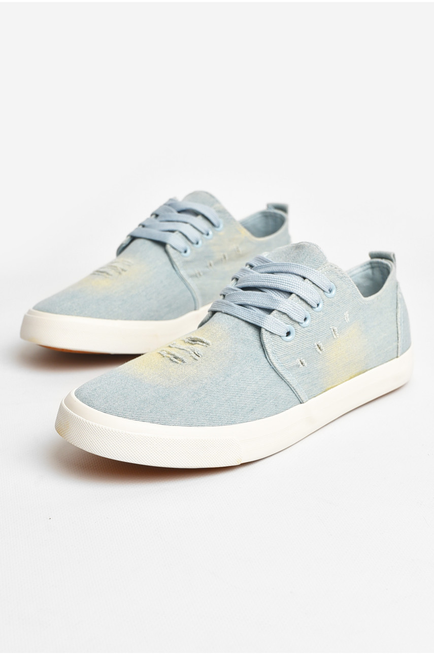 Мокасины мужские голубого цвета 15 206862