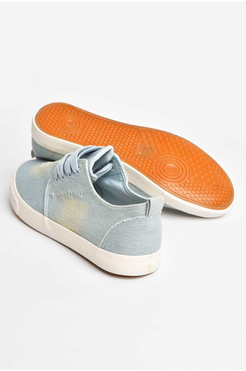 Мокасины мужские голубого цвета 15 206862