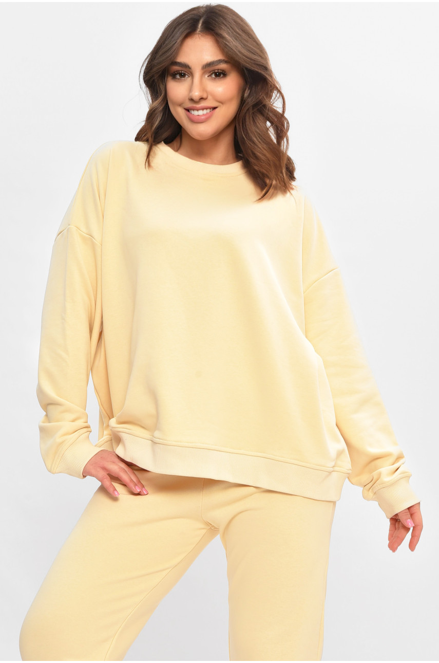 Свитшот женский бежевого цвета 206863