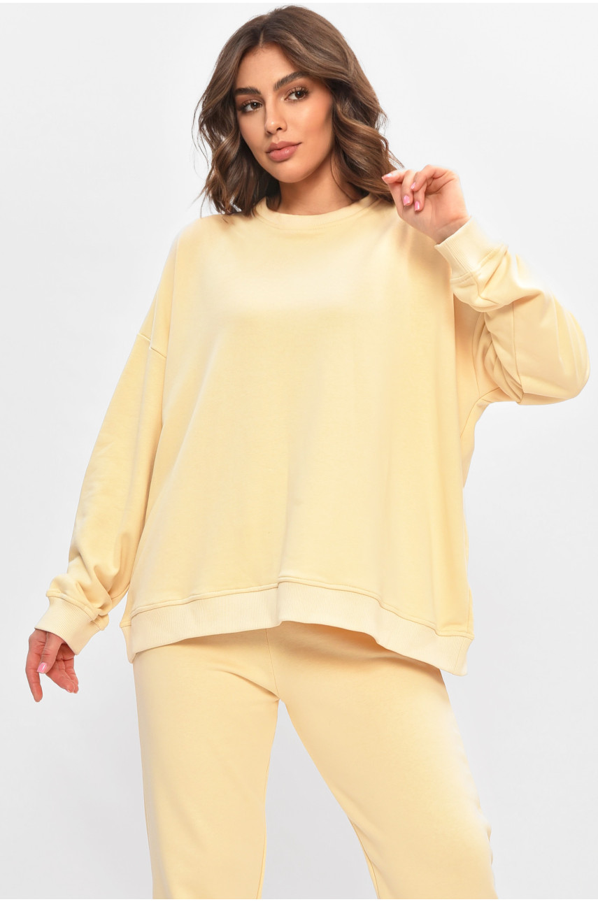 Світшот жіночий бежевого кольору Уцінка 206864