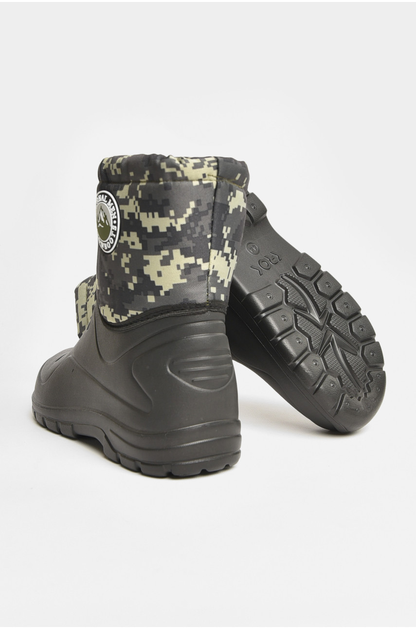 Дутики мужские пена со съемным носком черного цвета М-28піксель 206866