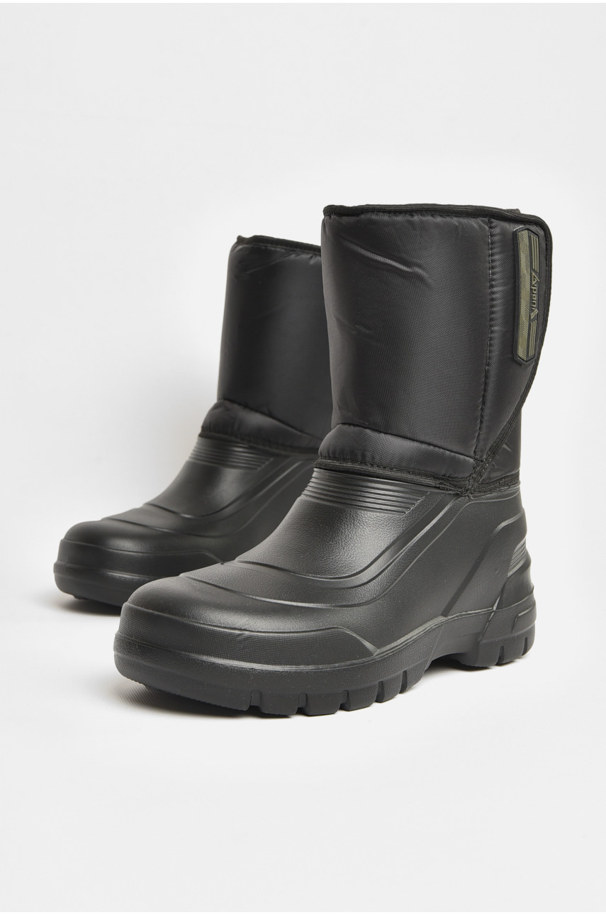 Дутики мужские пена на  меху черного цвета В-164А 206872