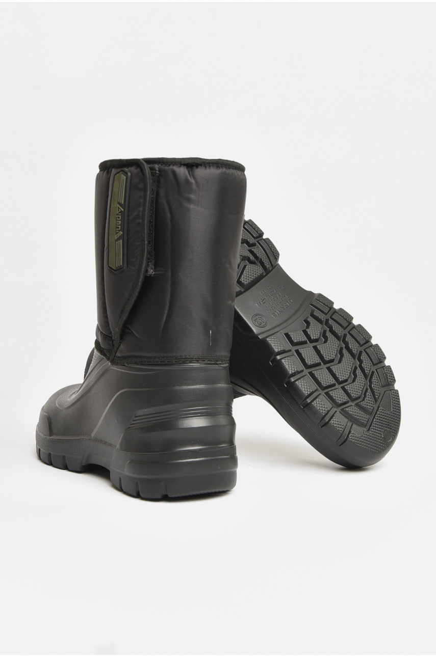 Дутики чоловічі піна на хутрі чорного кольору В-164А 206872