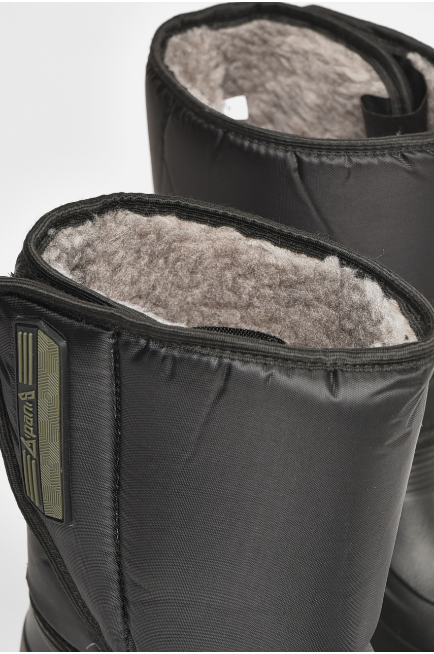 Дутики чоловічі піна на хутрі чорного кольору В-164А 206872