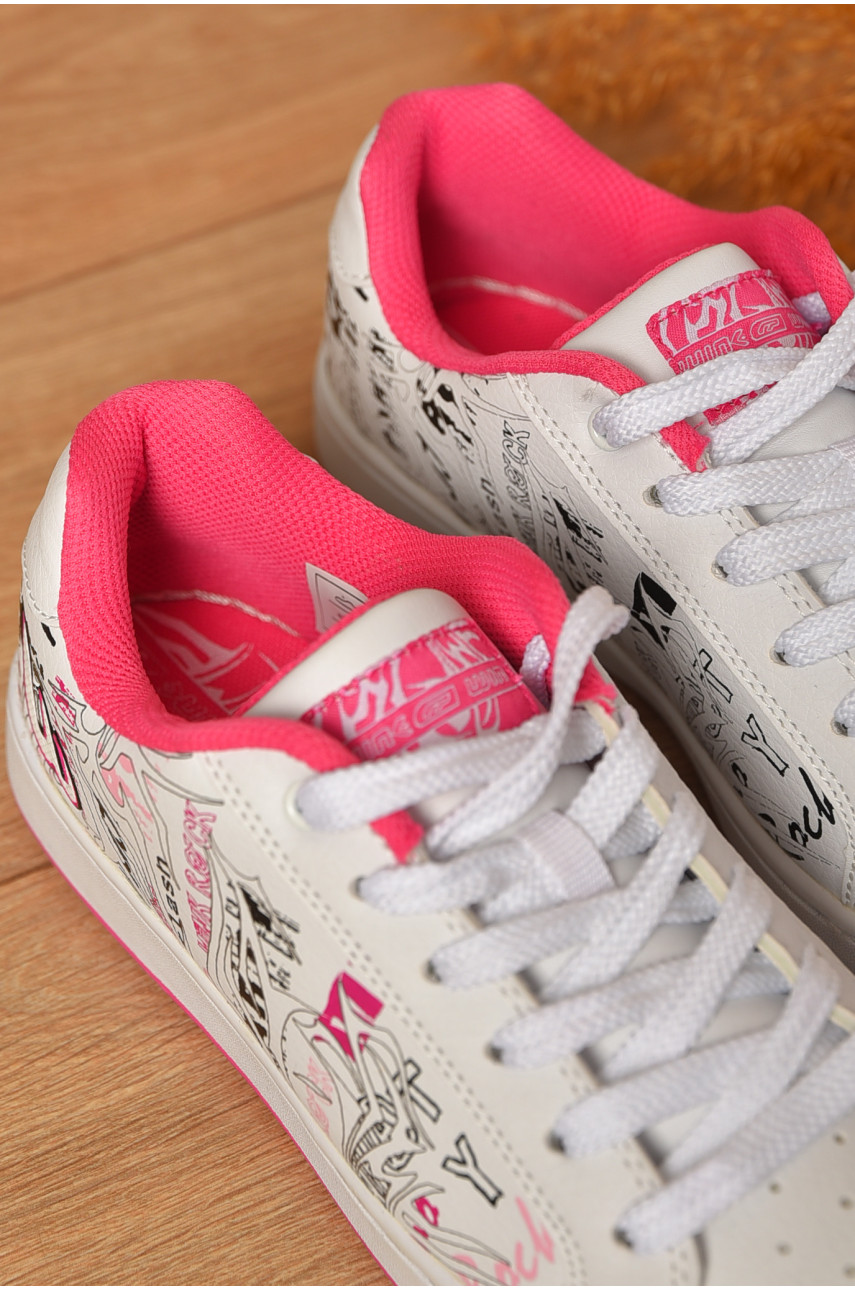 Кроссовки женские белого цвета 656-3 206893