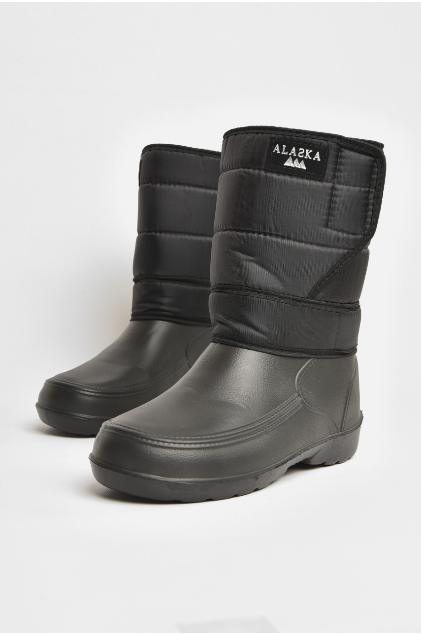 Дутики мужские пена на  меху черного цвета Аляска 206895