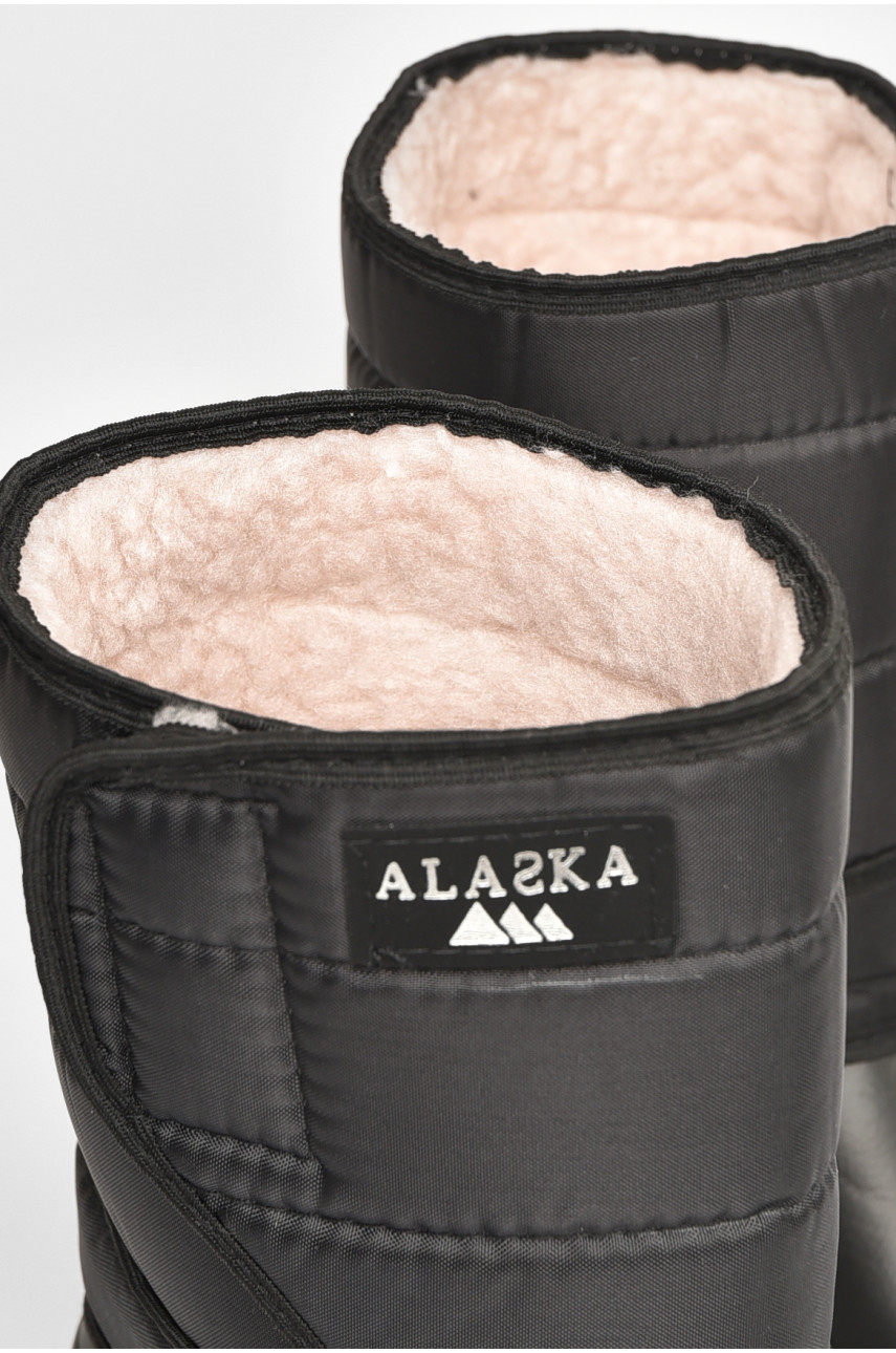 Дутики мужские пена на  меху черного цвета Аляска 206895