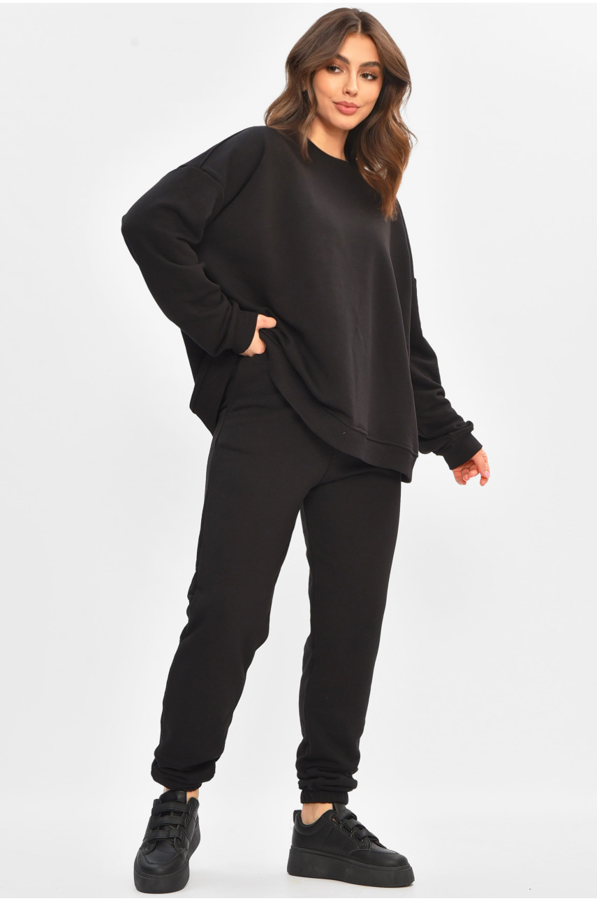 Спортивный костюм женский черного цвета 206908