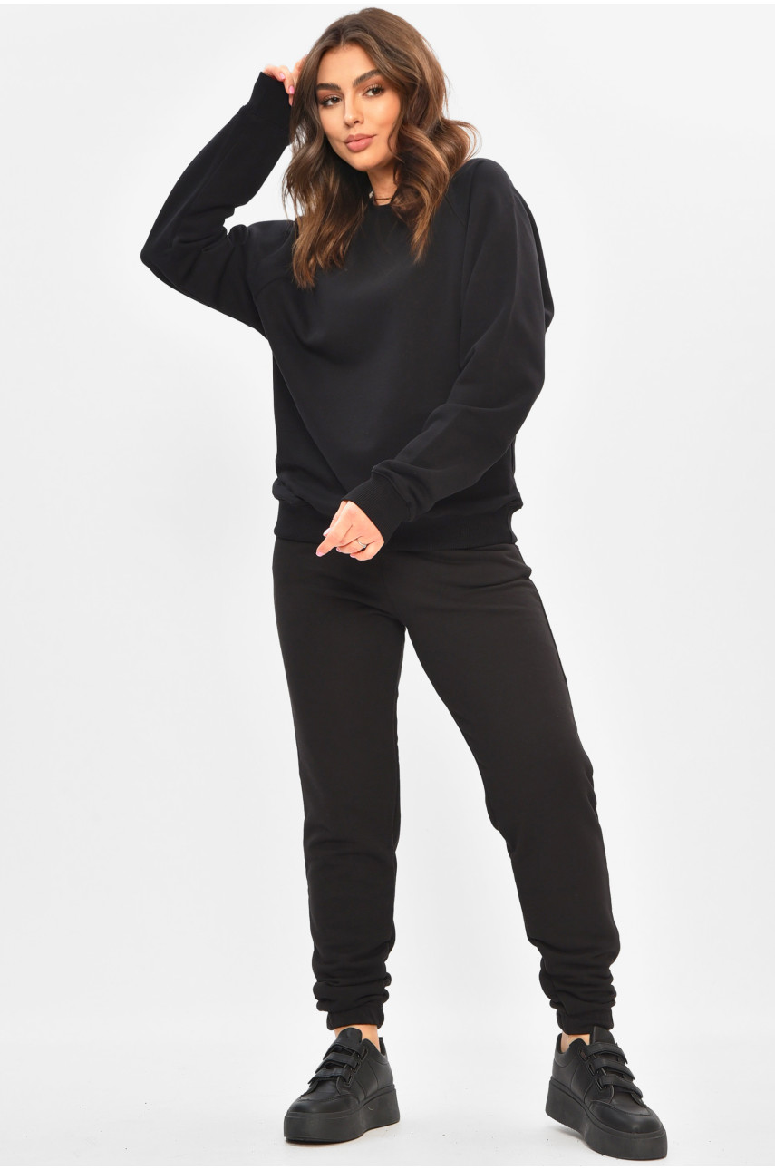 Спортивный костюм женский черного цвета 206909