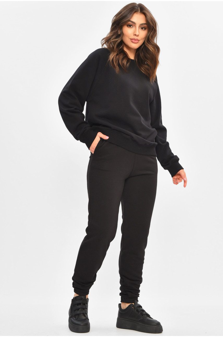 Спортивный костюм женский черного цвета 206909