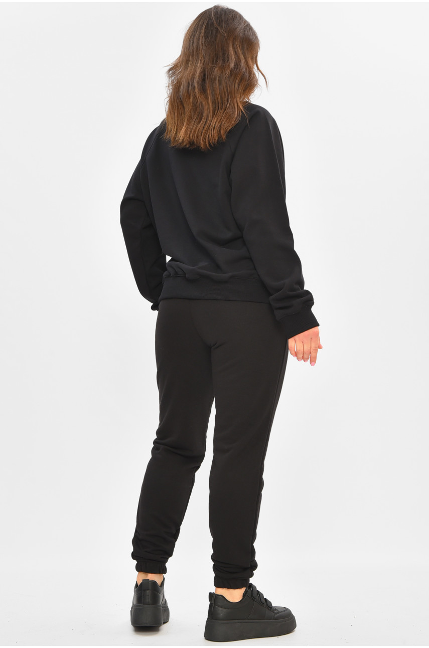 Спортивный костюм женский черного цвета 206909