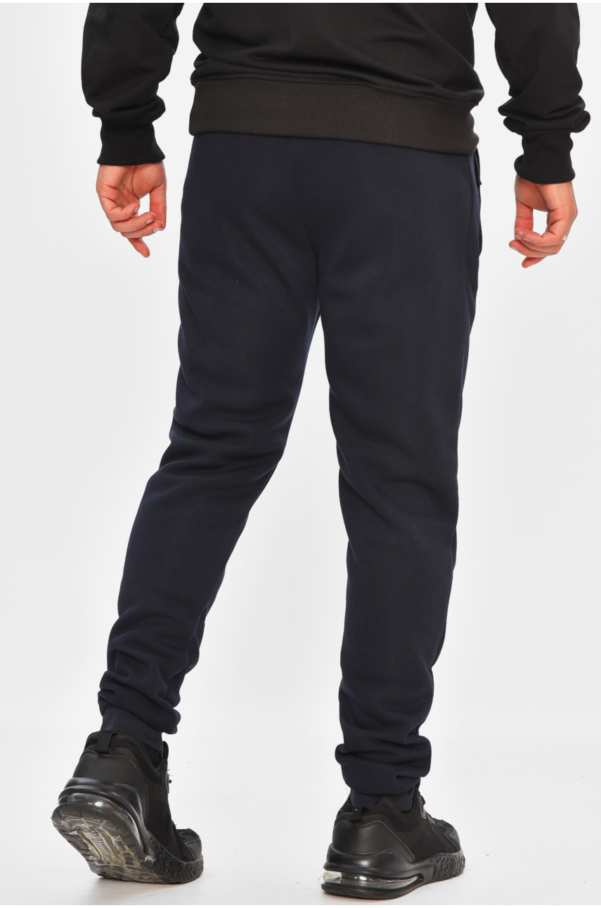 Спортивные штаны мужские на флисе тёмно-синего цвета R-41558-jk 206923