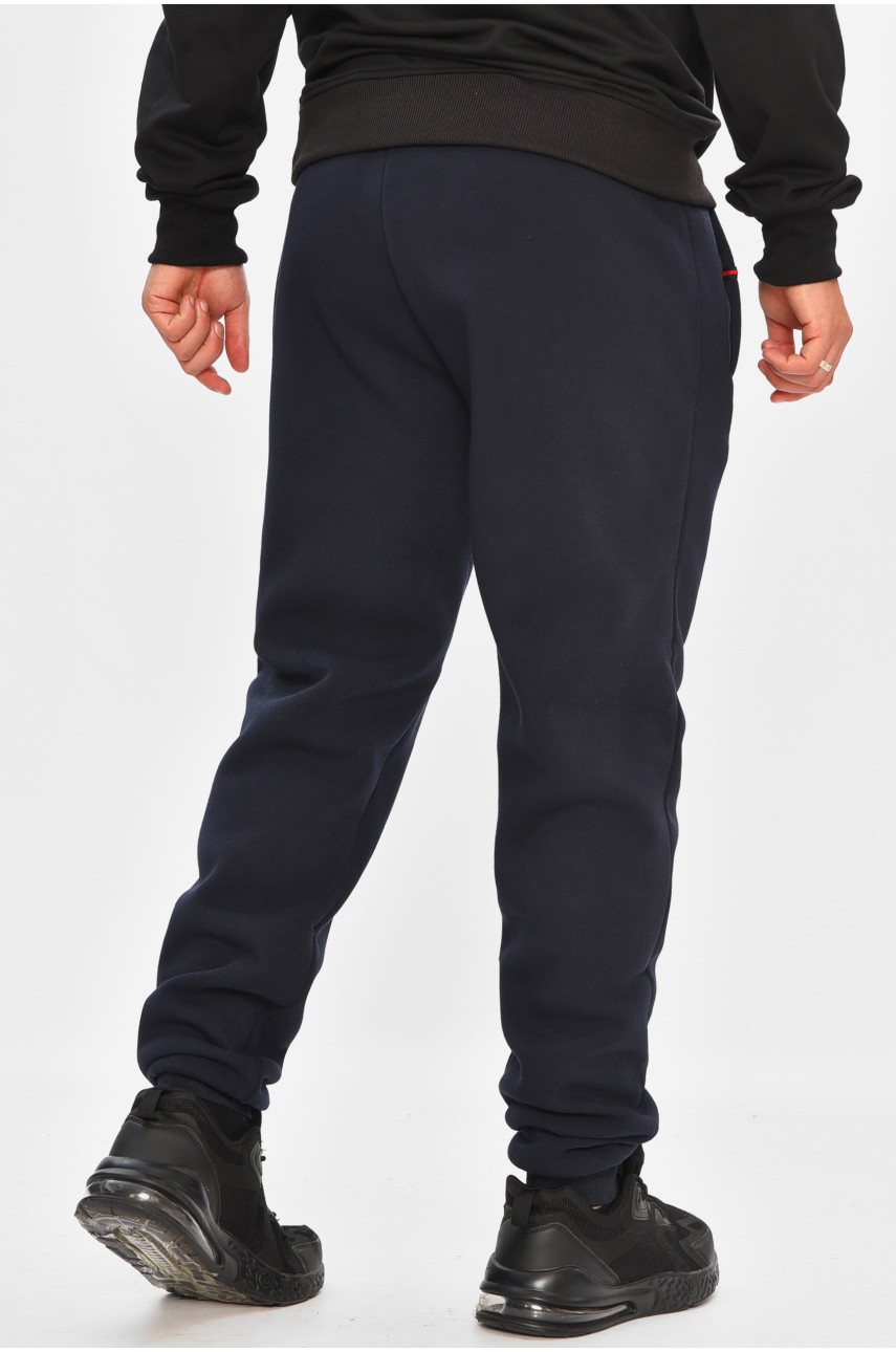 Спортивные штаны мужские на флисе тёмно-синего цвета R-41526-jk 206928