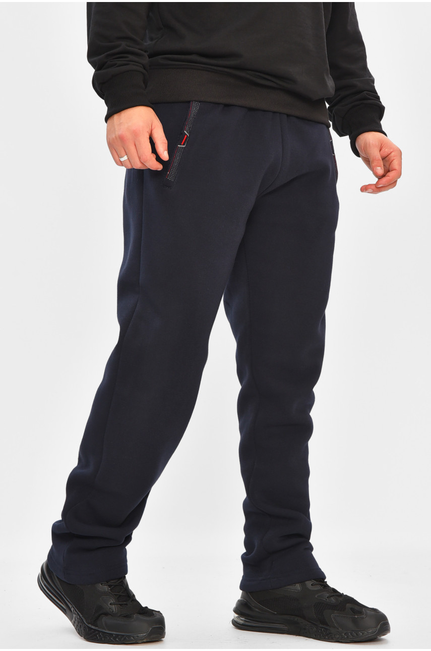 Спортивные штаны мужские на флисе тёмно-синего цвета R-41597-pk 206929