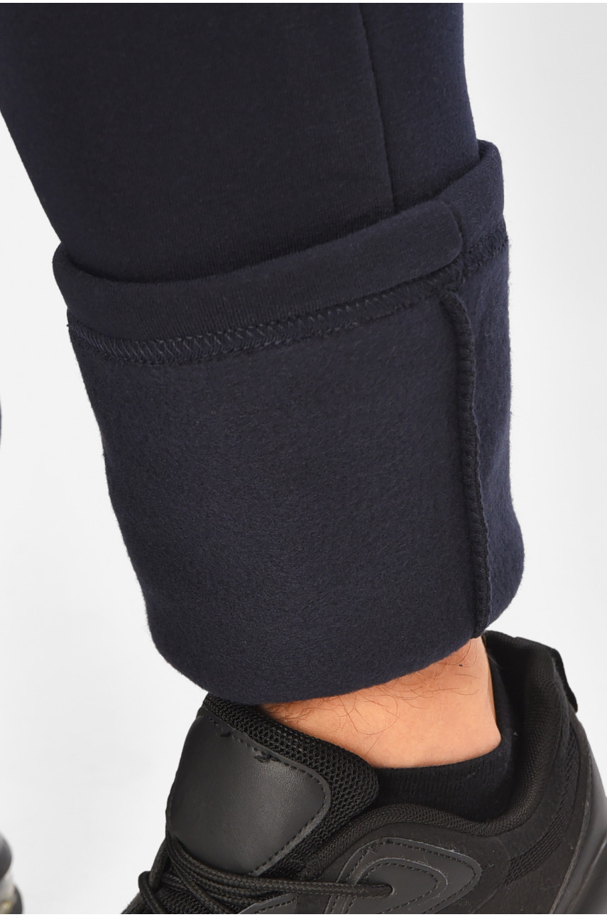 Спортивные штаны мужские на флисе тёмно-синего цвета R-41597-pk 206929