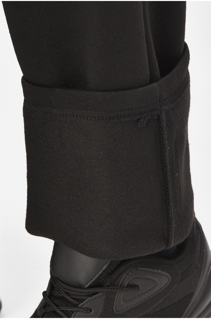 Спортивные штаны мужские на флисе черного цвета R-41753-pk 206932