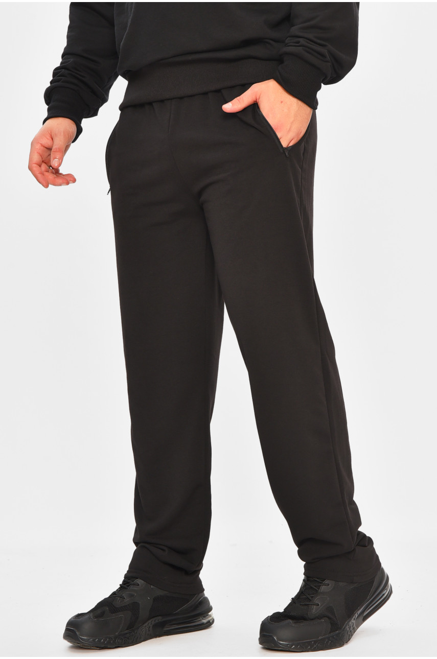 Спортивные штаны мужские черного цвета 41277 206936