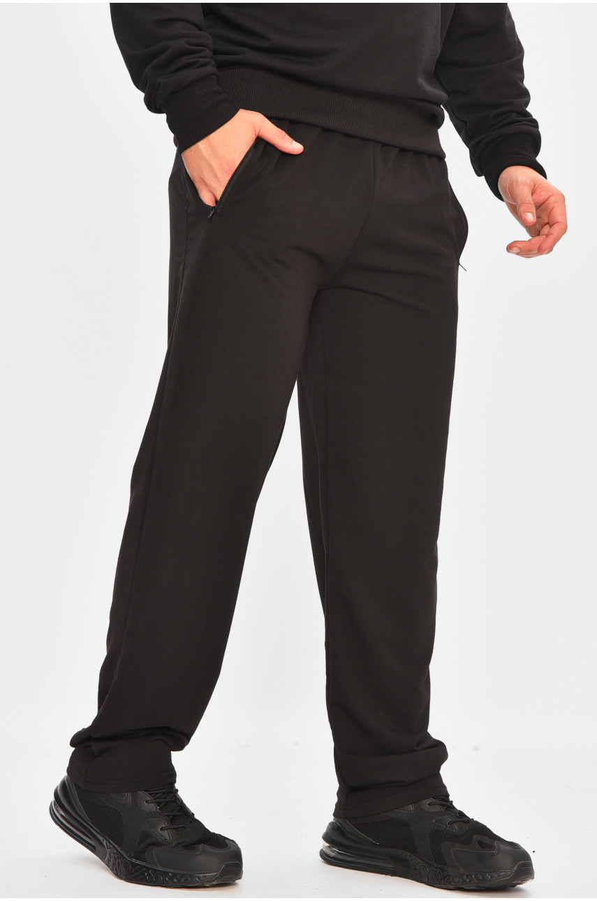 Спортивные штаны мужские черного цвета 41277 206936