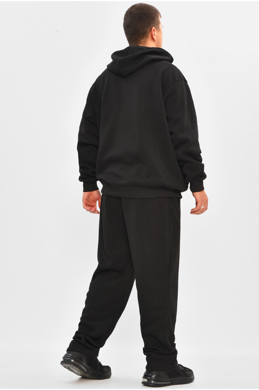 Спортивний костюм чоловічий батал на флісі чорного кольору R-917-LH 206950