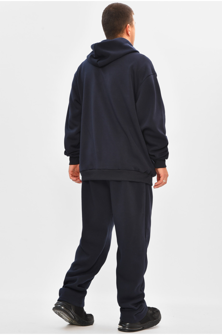 Спортивний костюм чоловічий батал на флісі темно-синього кольору R-917-LH 206952