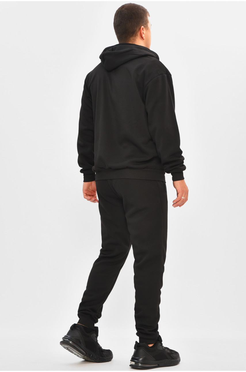 Спортивний костюм чоловічий на флісі чорного кольору R-9104H 206954