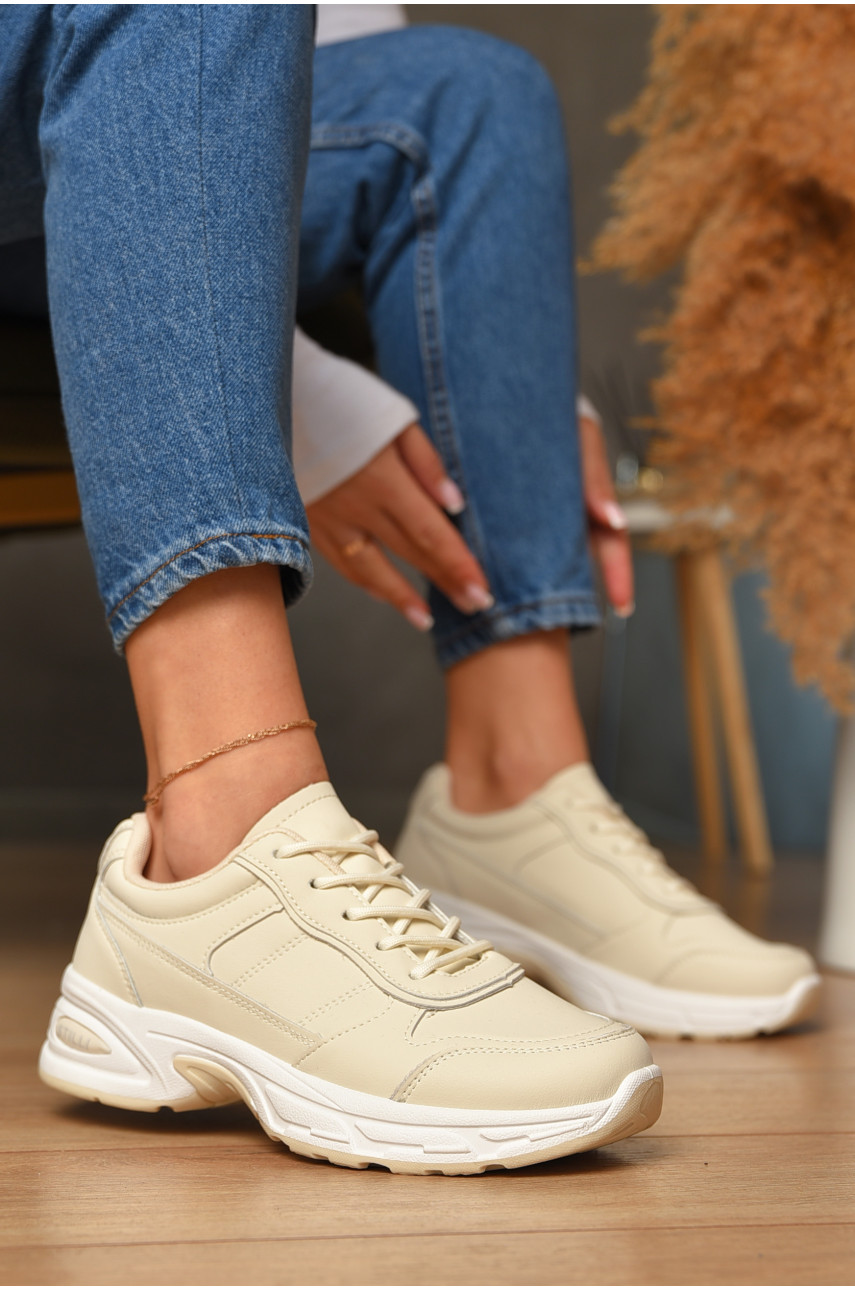 Кроссовки женские светло-бежевого цвета N120-3 206955