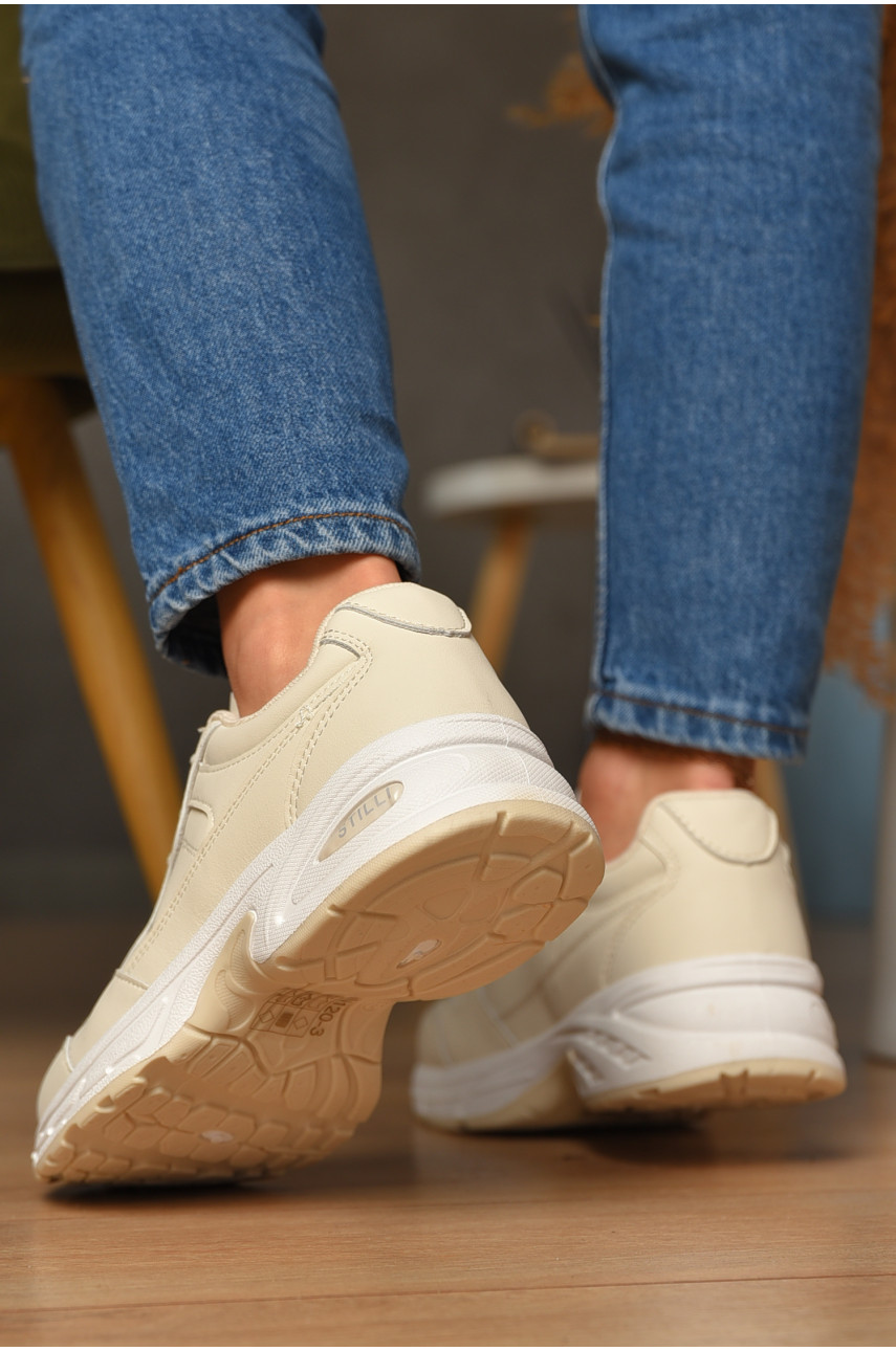 Кроссовки женские светло-бежевого цвета N120-3 206955