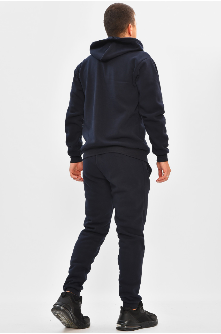 Спортивний костюм чоловічий на флісі темно-синього кольору R-9104H 206957