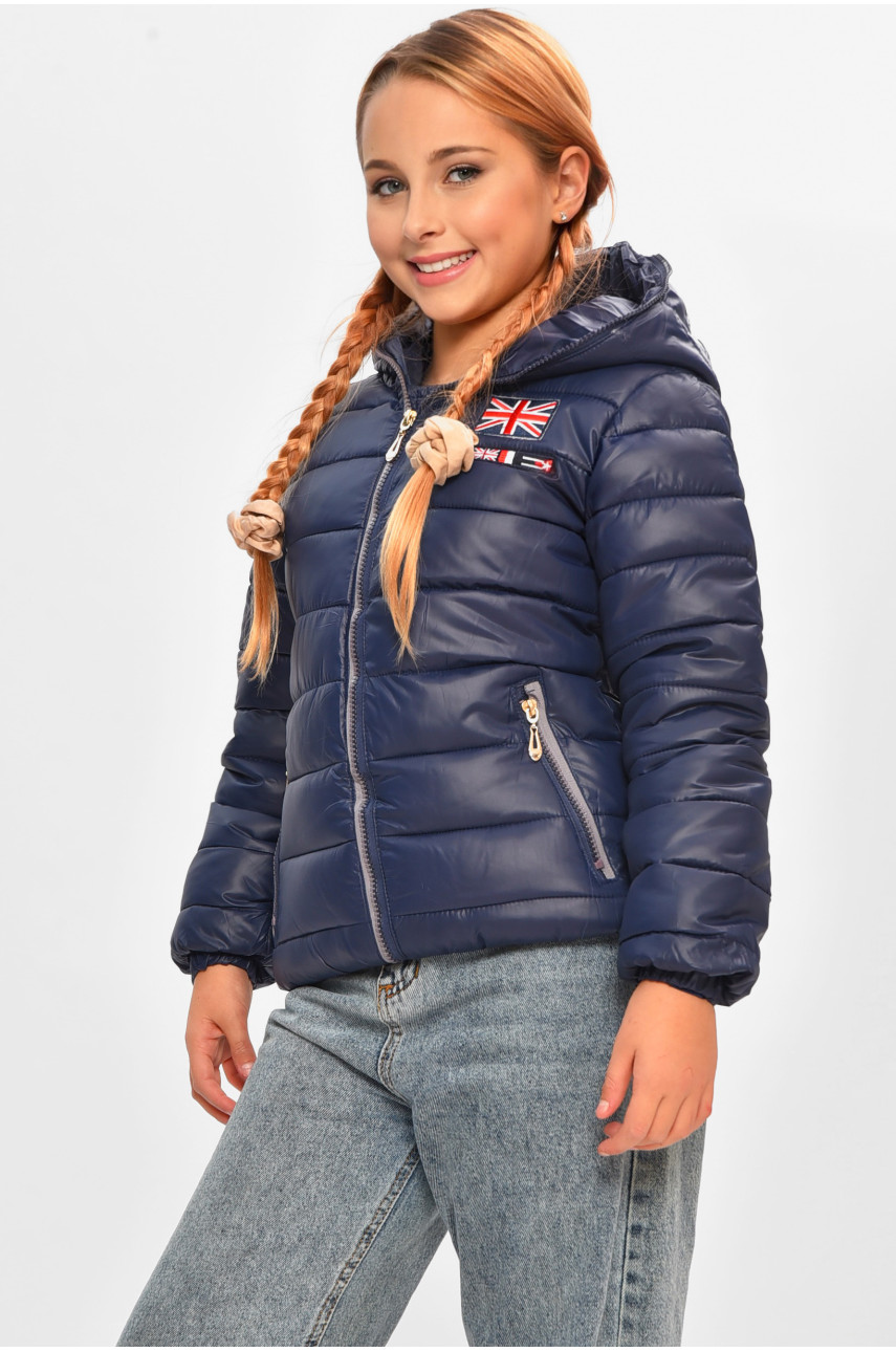 Куртка детская демисезонная темно-синего цвета 1850 206961