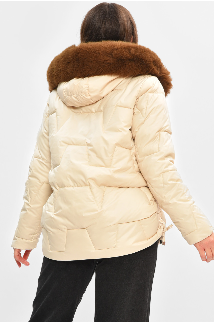 Куртка жіноча демісезонна молочного кольору 865 206969