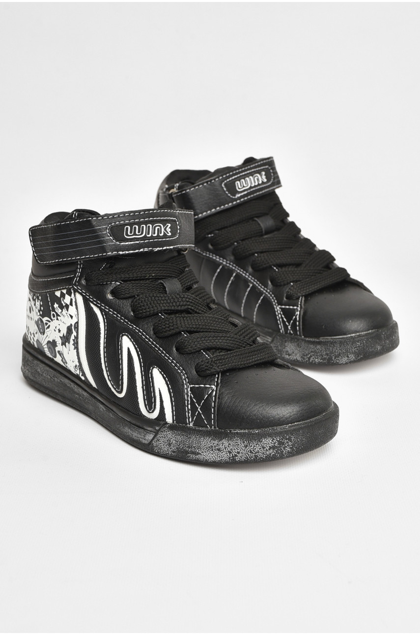 Кроссовки подросток для мальчика черного цвета 233-4 206978