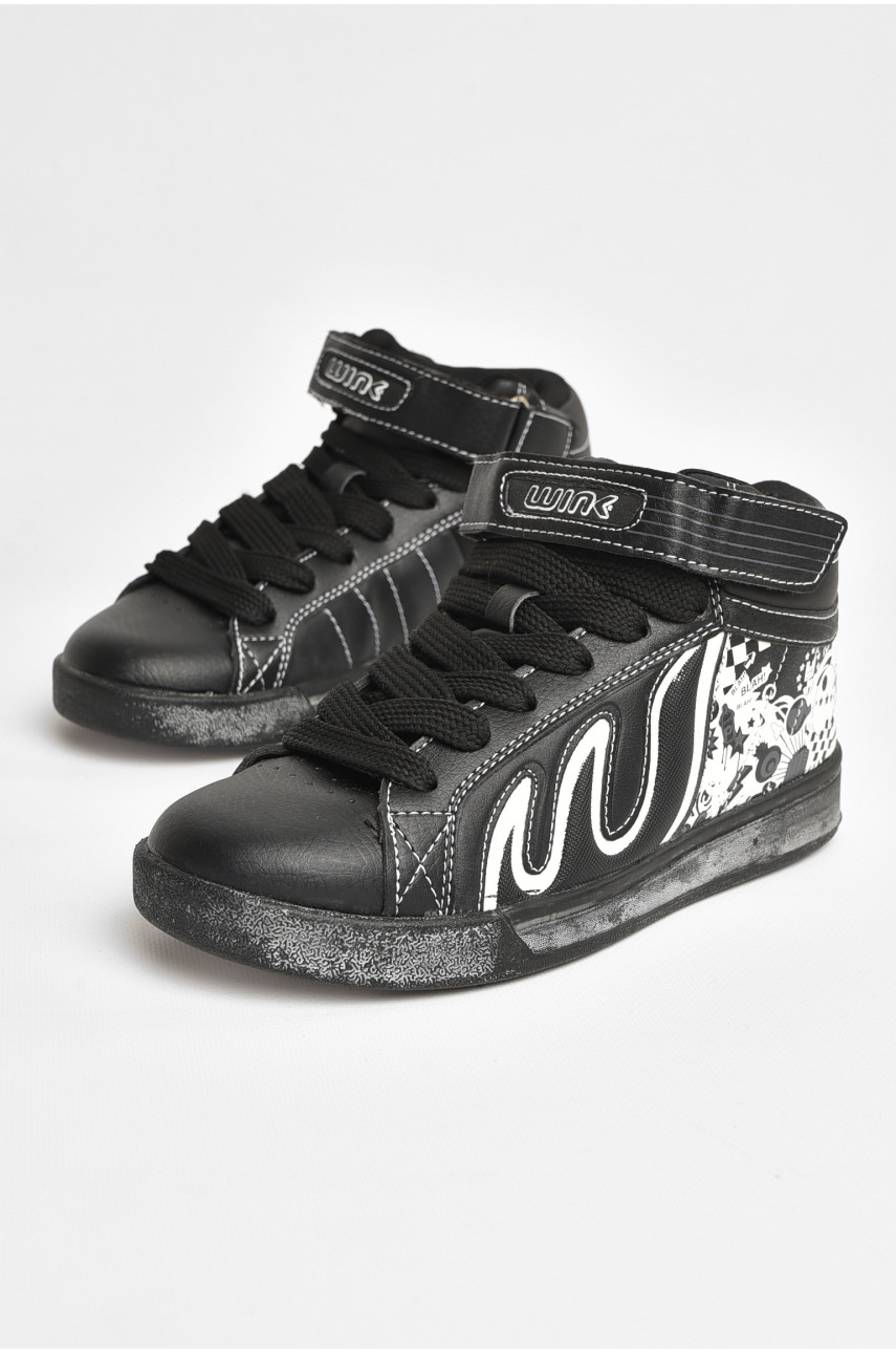 Кроссовки подросток для мальчика черного цвета 233-4 206978