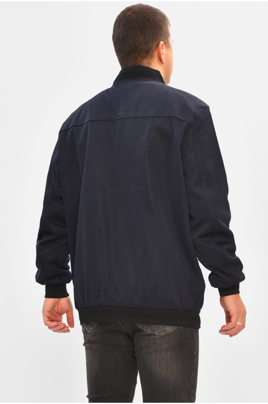 Ветровка мужская демисезонная полубатал тёмно-синего цвета 8002 206985