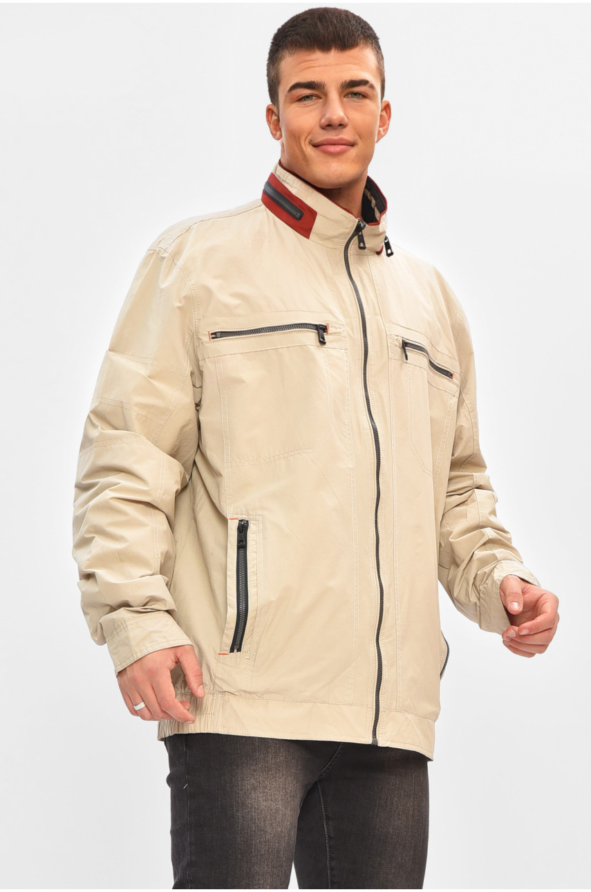 Ветровка мужская демисезонная светло-серого цвета DY-1530 206988