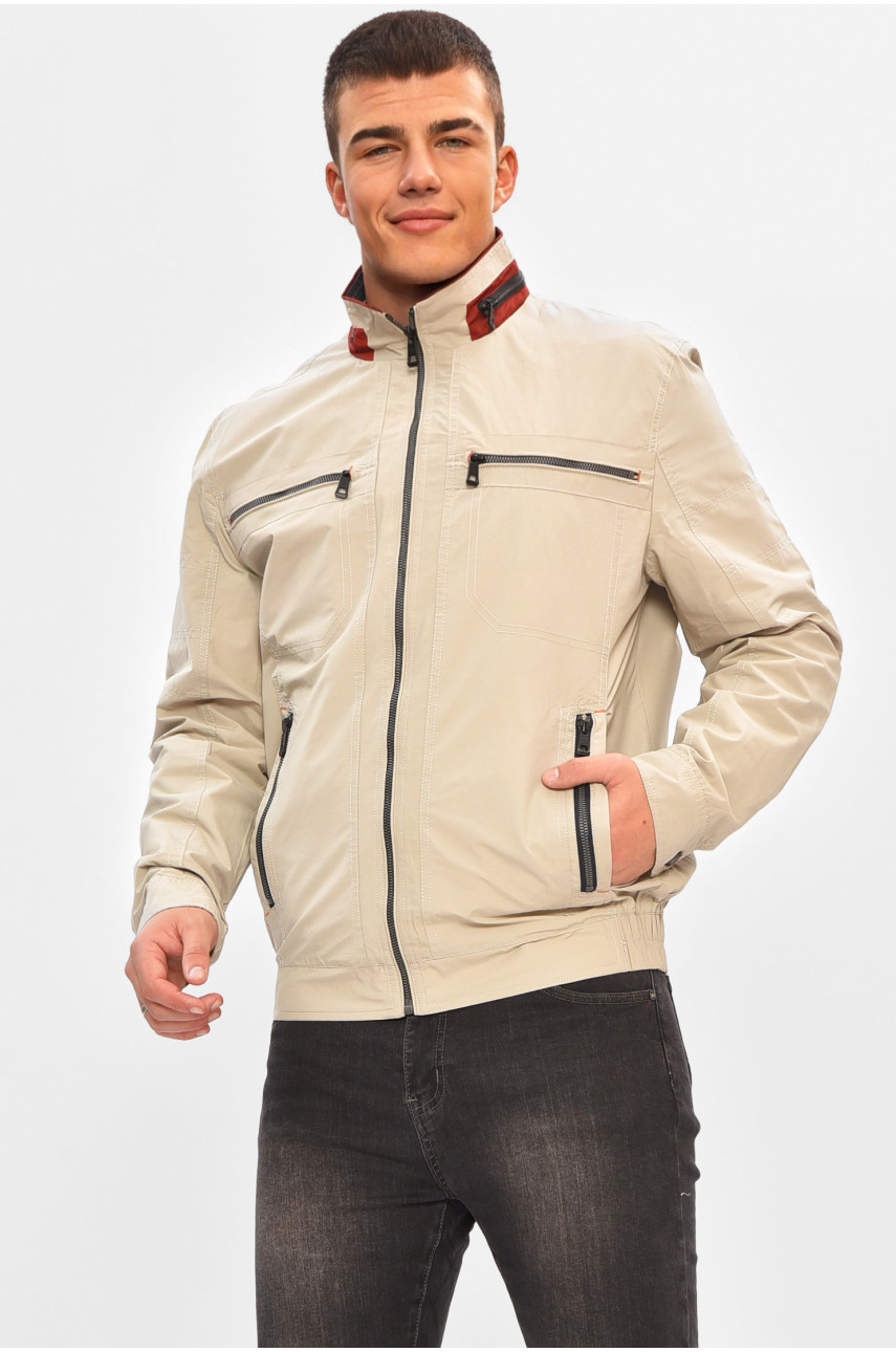 Ветровка мужская демисезонная серого цвета DY-1530 206990