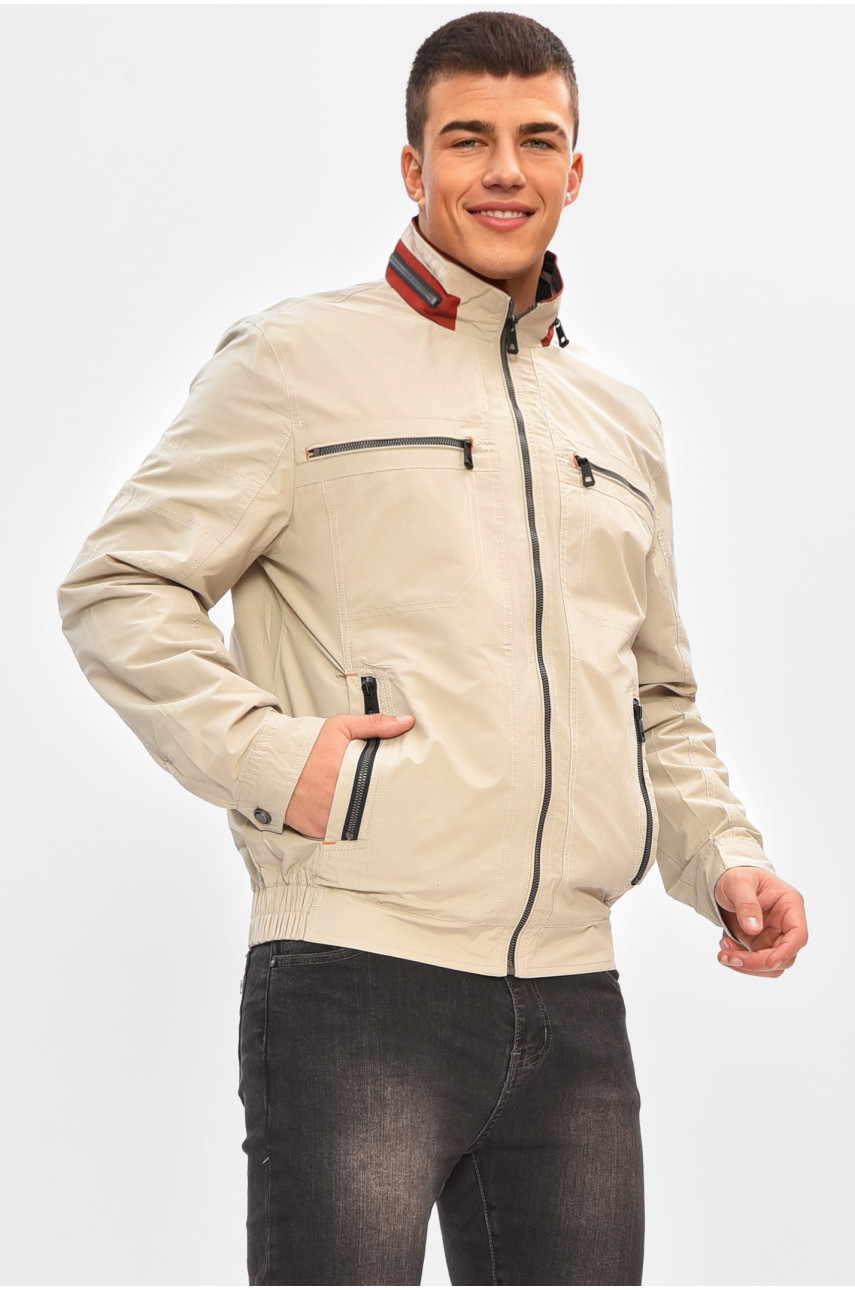 Ветровка мужская демисезонная серого цвета DY-1530 206990