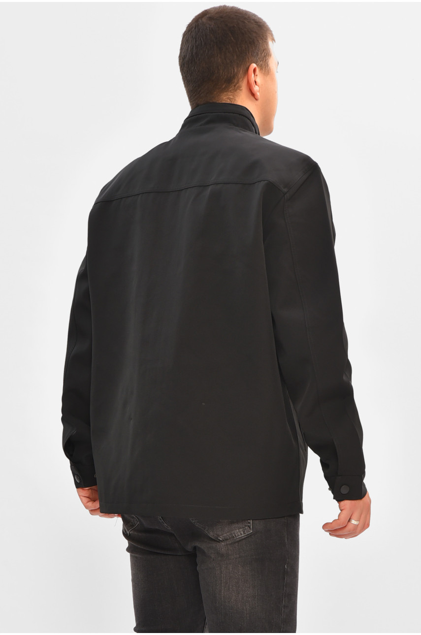 Куртка мужская демисезонная полубатал черного цвета 316 206991