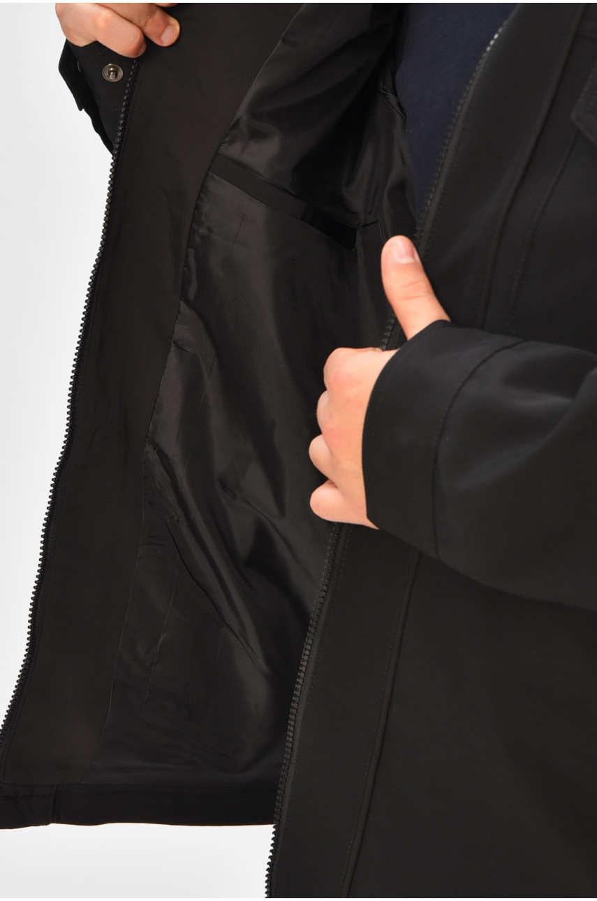 Куртка мужская демисезонная полубатал черного цвета 316 206991