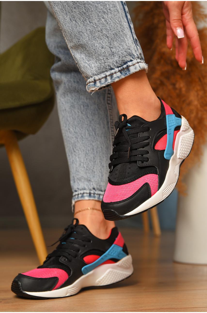 Кроссовки женские разноцветные на шнуровке комбинированный верх 06-4 206995