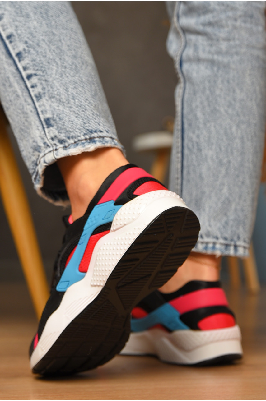 Кроссовки женские разноцветные на шнуровке комбинированный верх 06-4 206995