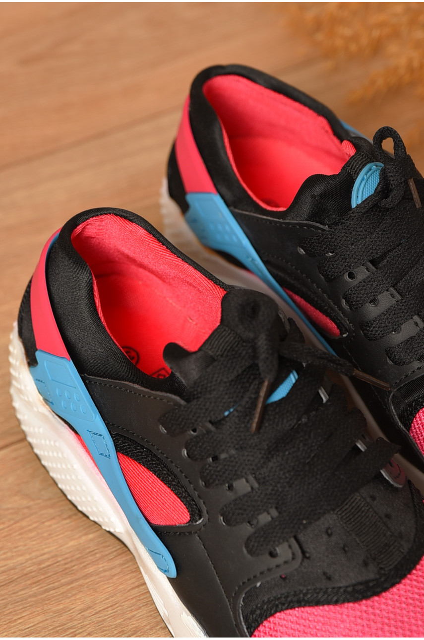 Кроссовки женские разноцветные на шнуровке комбинированный верх 06-4 206995