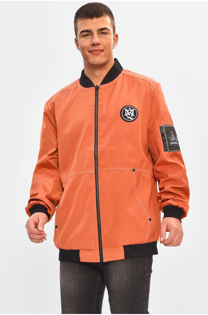 Ветровка мужская демисезонная полубатальная терракотового цвета 7006 206998