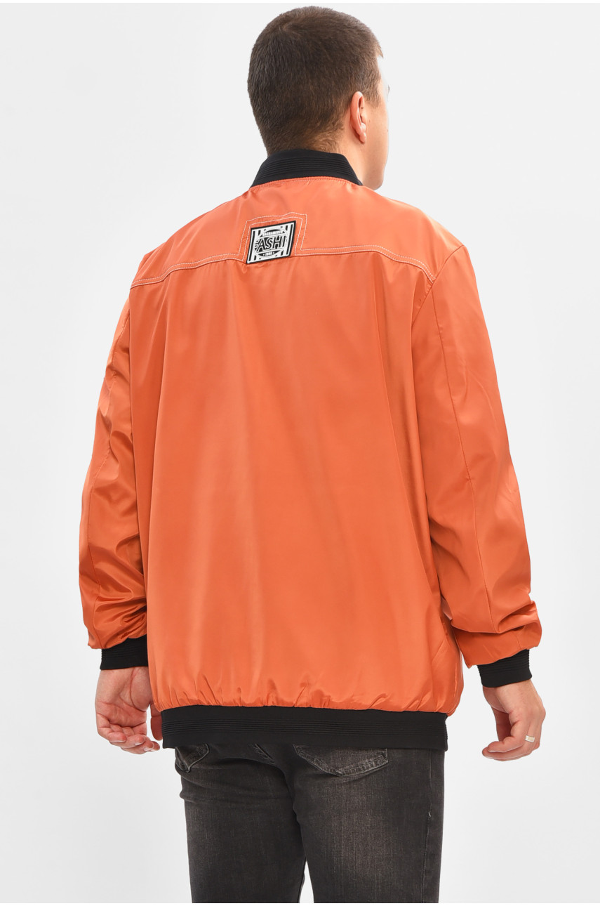 Ветровка мужская демисезонная полубатальная терракотового цвета 7006 206998