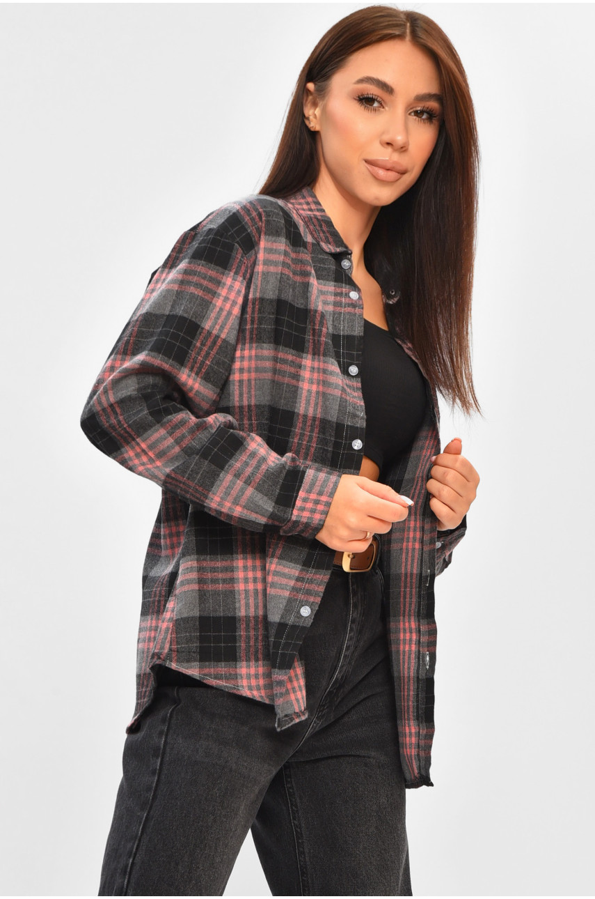 Сорочка жіноча сірого кольору з принтом 107 207000