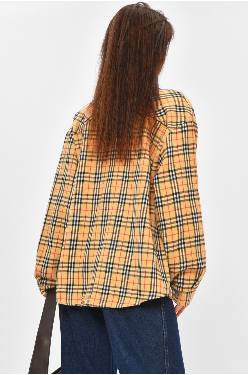 Сорочка жіноча бежевого кольору з принтом 107 207005