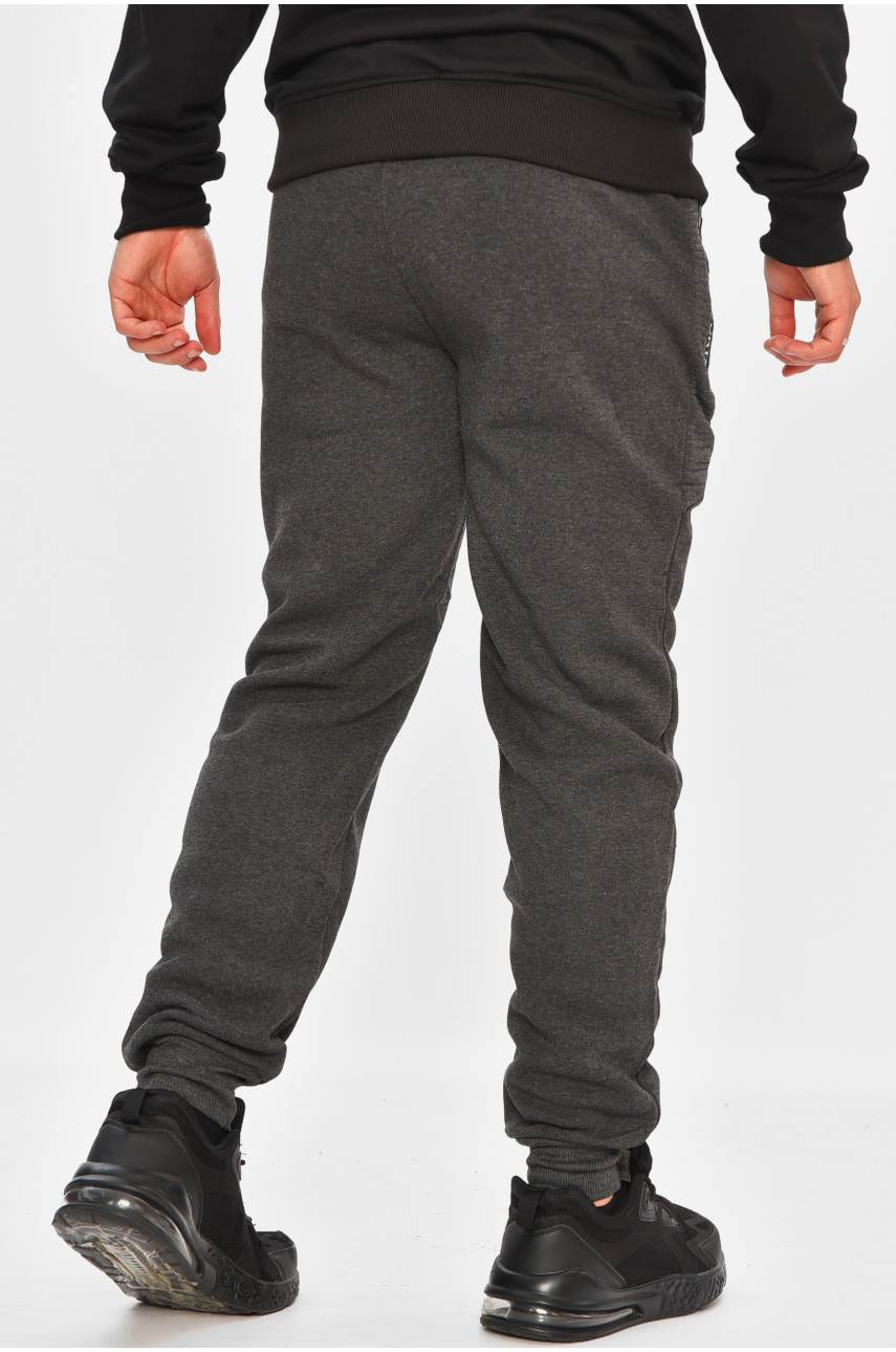 Спортивные штаны мужские на флисе серого цвета 6120 207036