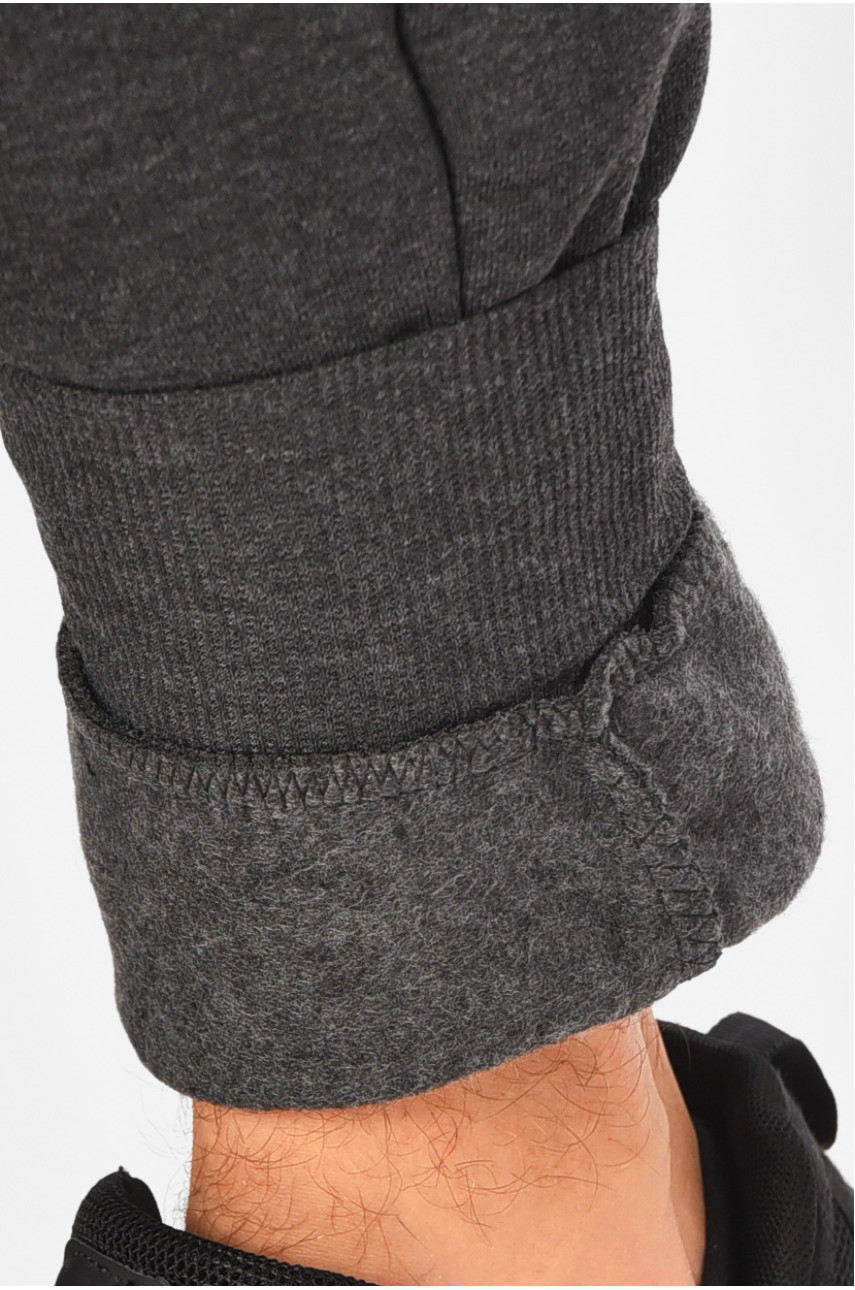 Спортивные штаны мужские на флисе серого цвета 6120 207036