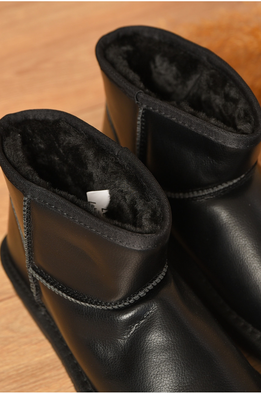 Уггі жіночі на хутрі чорного кольору 5854-7 207038