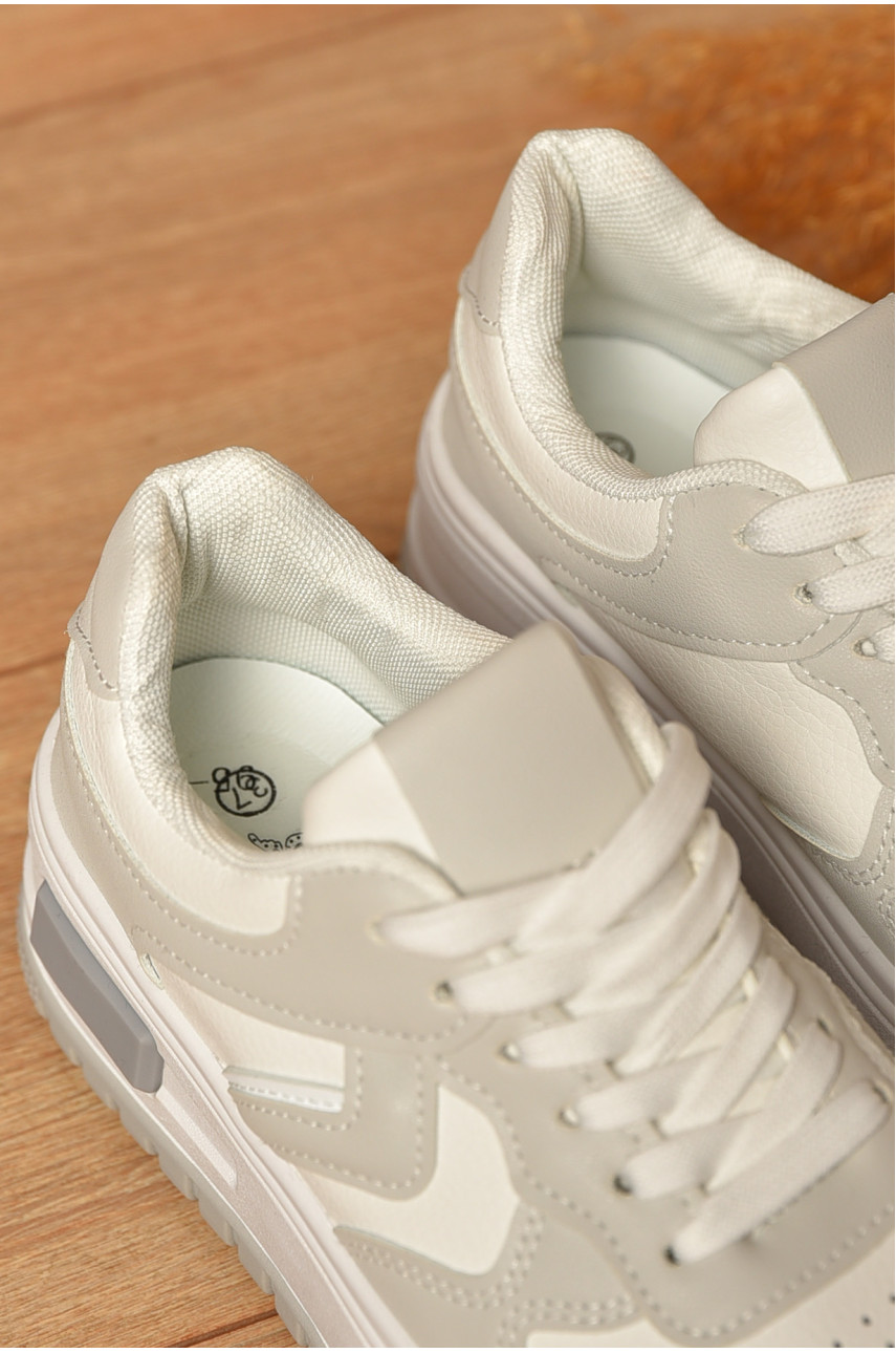 Кросівки жіночі біло-сірого кольору 95-3 207046