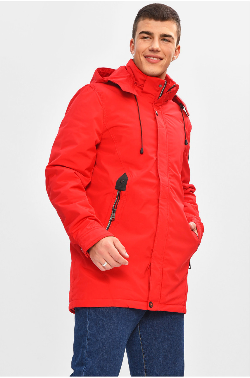 Куртка мужская демисезонная красного цвета L-0221AL 207052
